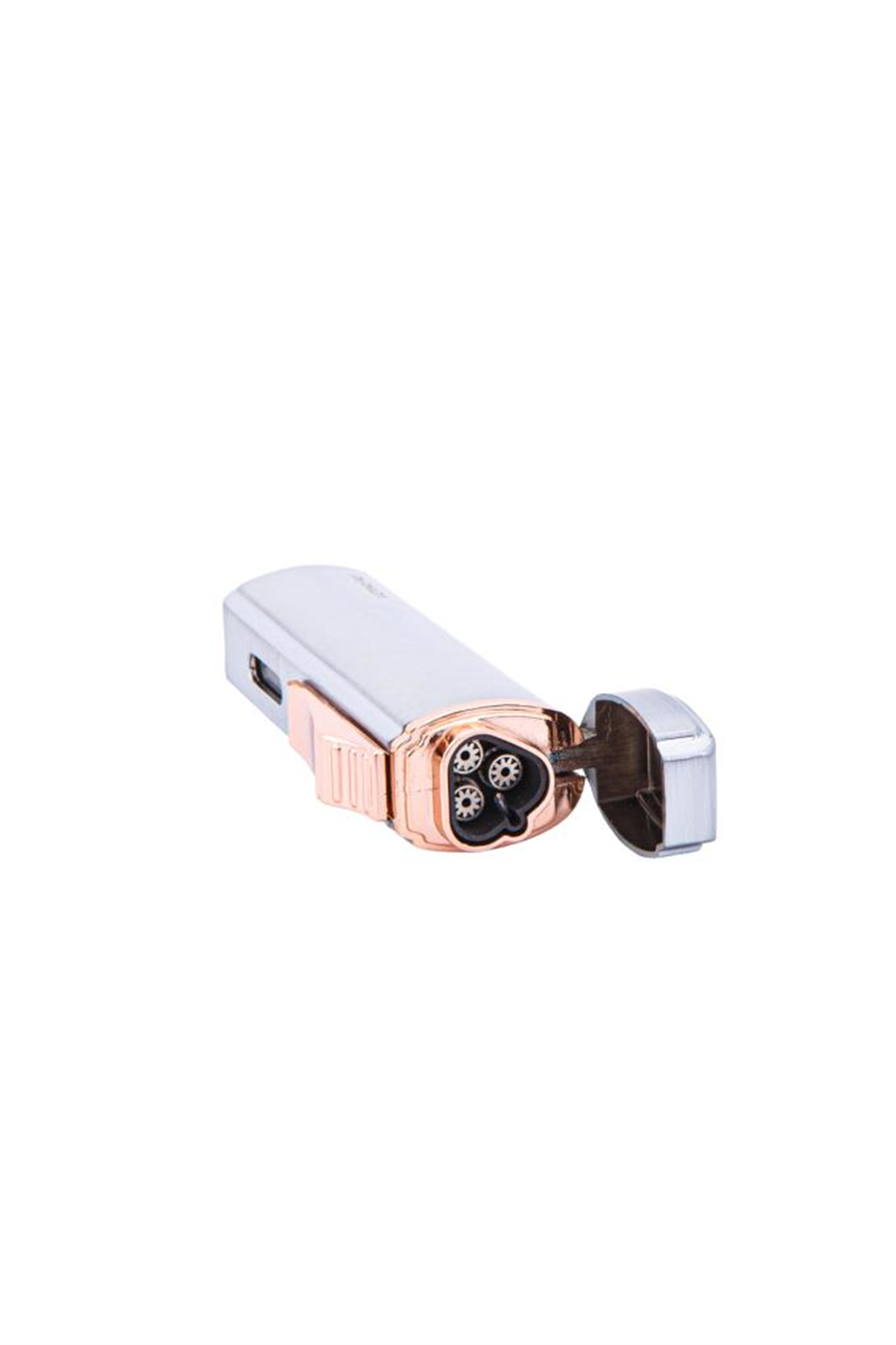 Parmida 3 Torch Pürmüz Gümüş Puro Çakmağı