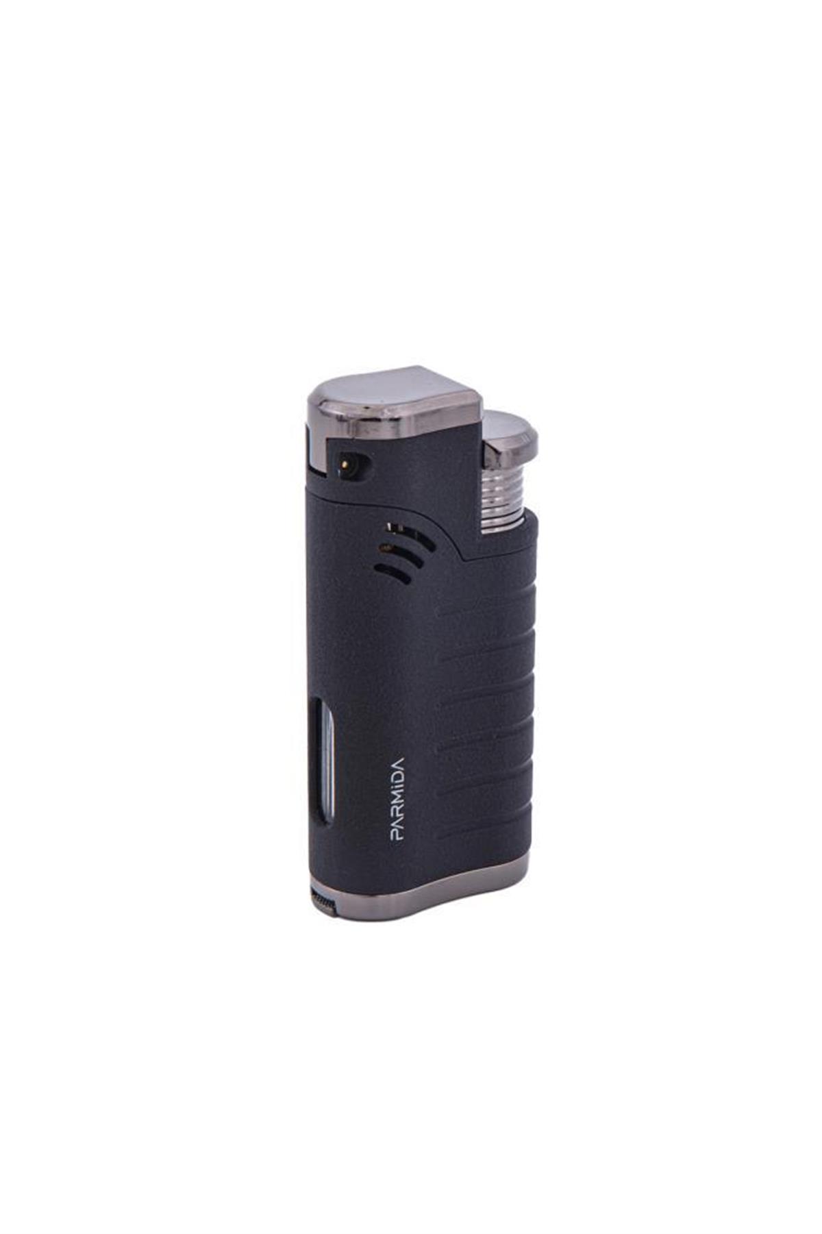 Parmida 3 Torch Pürmüz Siyah Puro Çakmağı