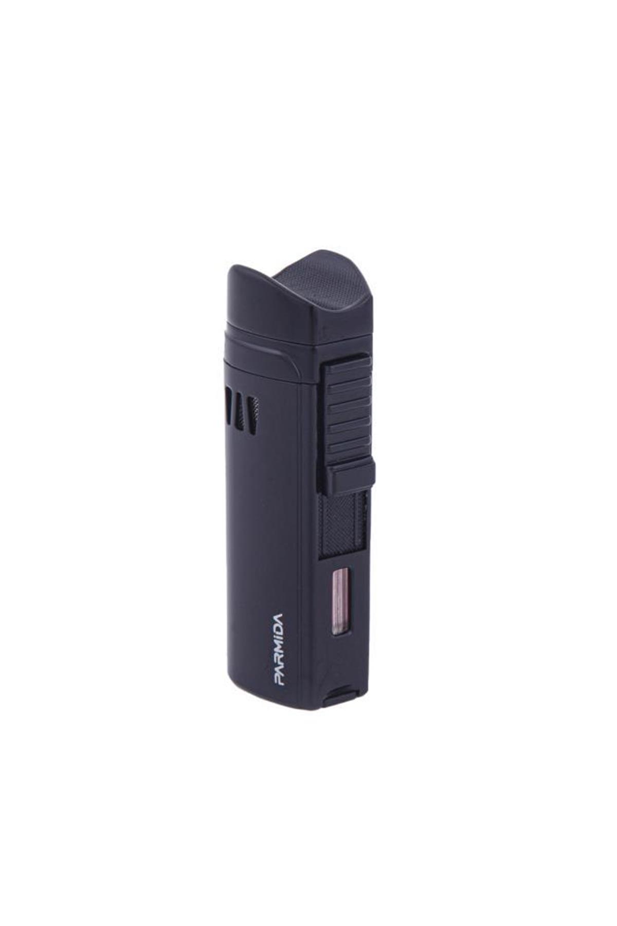 Parmida 3 Torch Pürmüz Siyah Puro Çakmağı