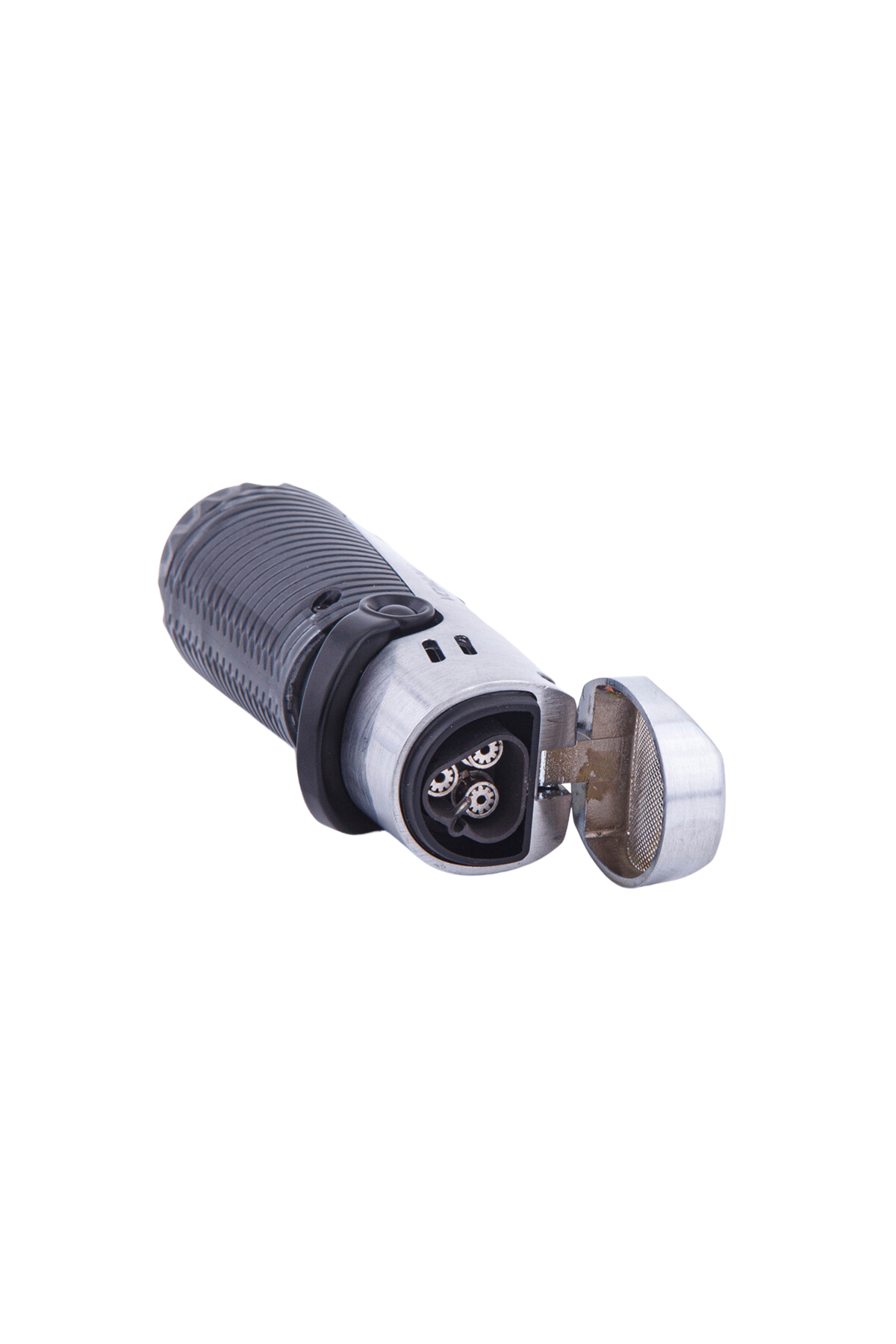 Parmida 3 Torch Pürmüz Siyah-Gümüş Puro Çakmağı