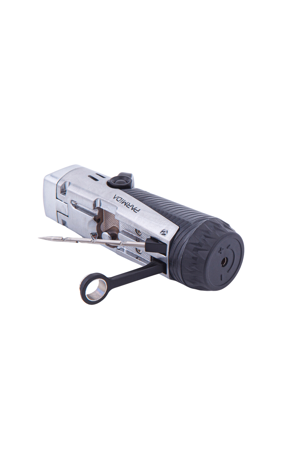 Parmida 3 Torch Pürmüz Siyah-Gümüş Puro Çakmağı