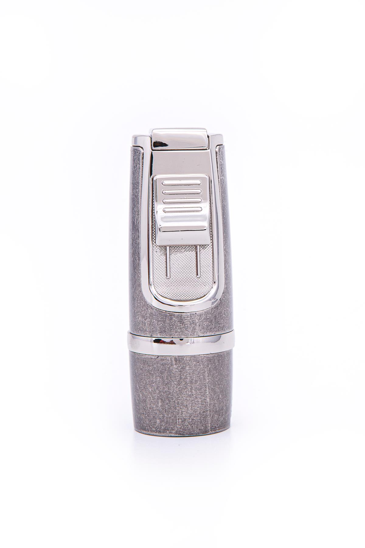 Parmida 3 Torch Pürmüz Fırçalı Gunmetal Metal Puro Çakmağı