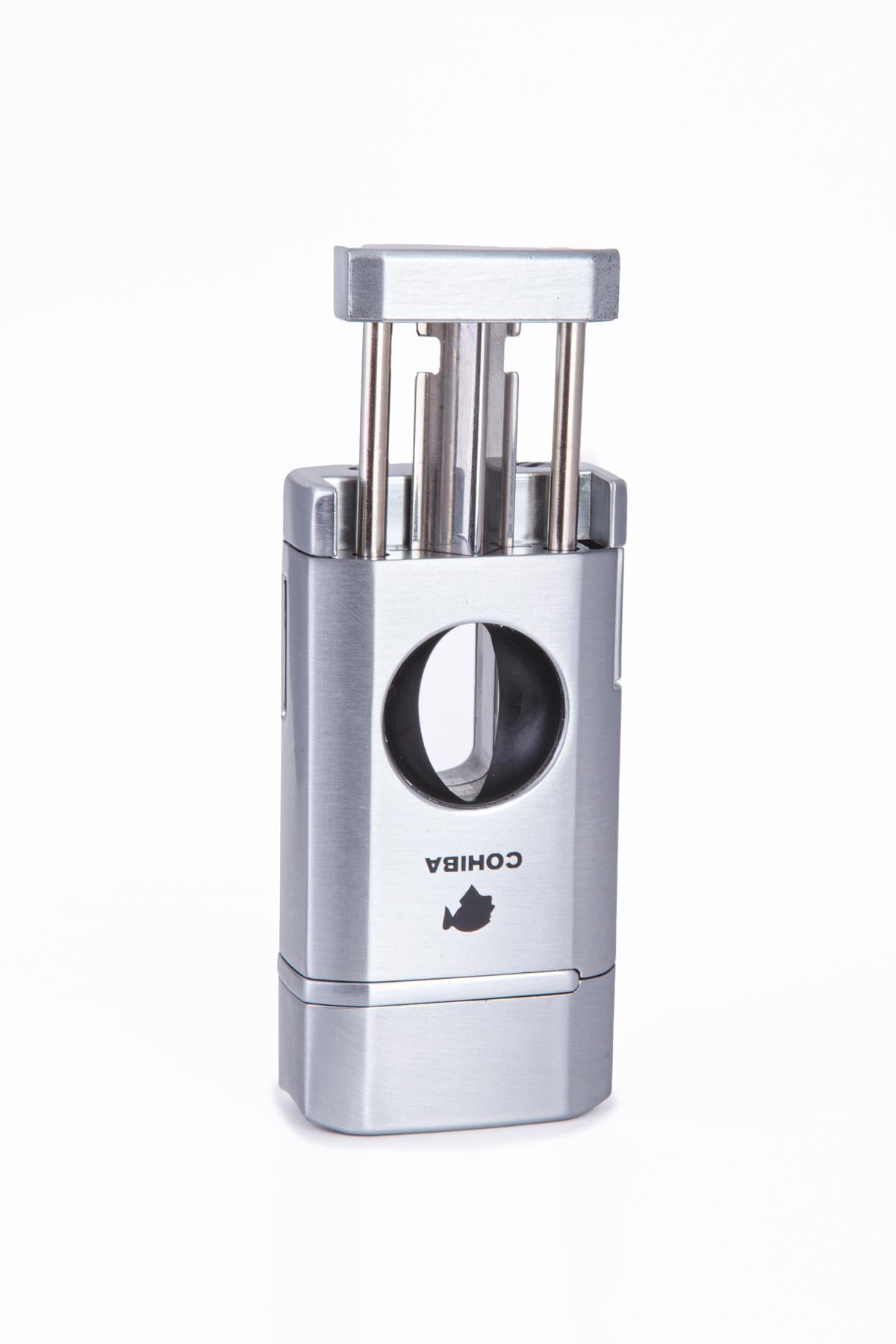 Cohiba 3 Torch Pürmüz Gümüş Dahili V Kesicili Metal Puro Çakmağı