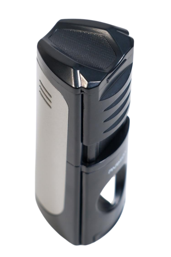 Parmida 3 Torch Pürmüz Kesici & Delicili Siyah Gunmetal Metal Puro Çakmağı