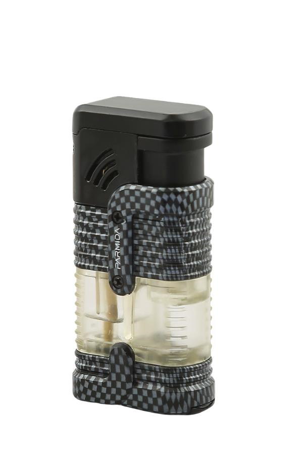 Parmida 3 Torch Pürmüz Karbon Desenli Siyah Puro Çakmağı