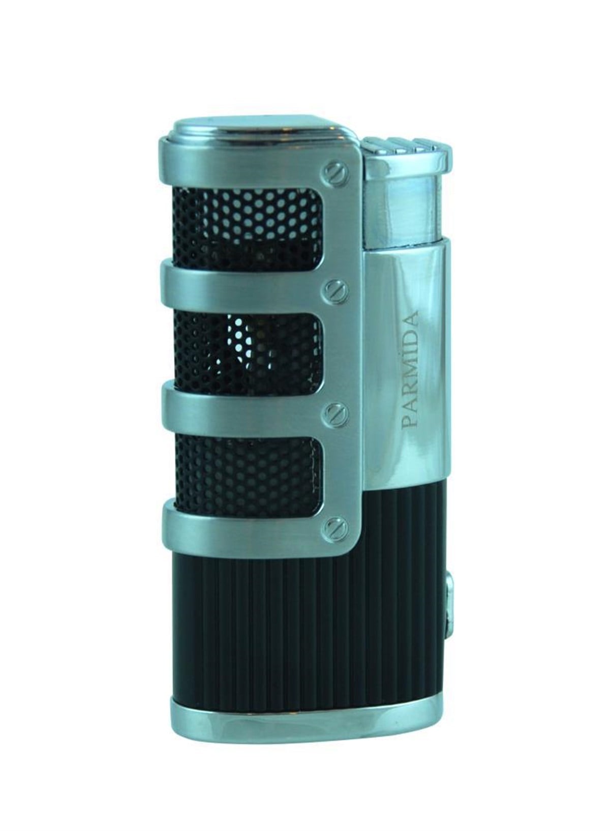 Parmida 3 Torch Pürmüz Siyah-Gümüş Puro Çakmağı
