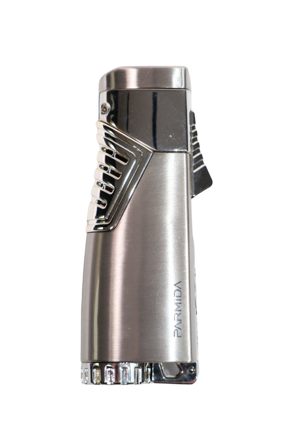 TR8931,Parmida 3 Torch Pürmüz Gümüş Puro Çakmağı