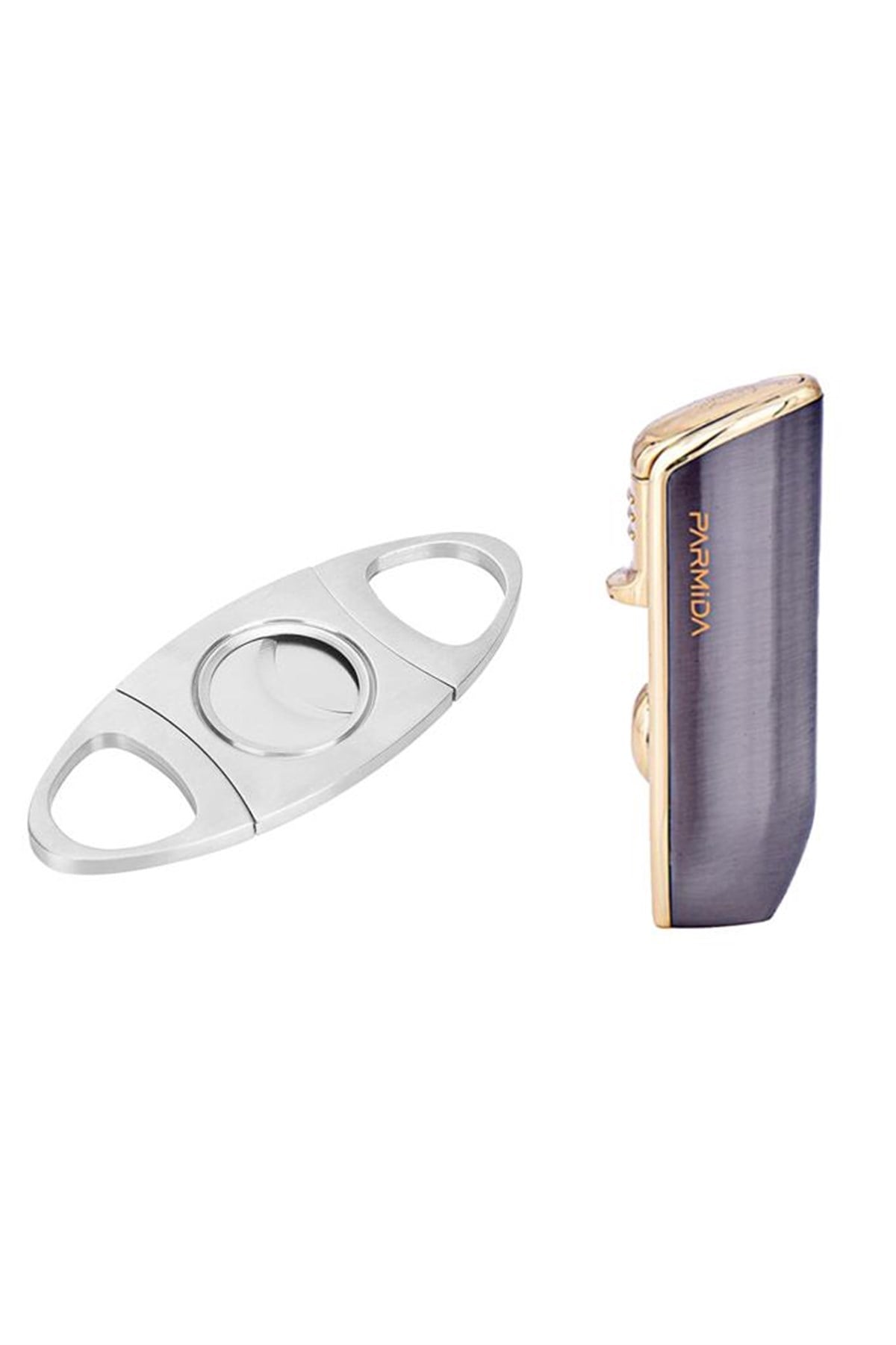 Parmida Gunmetal Üç Torch Pürmüz Çakmak Ve Metal Kesici Set