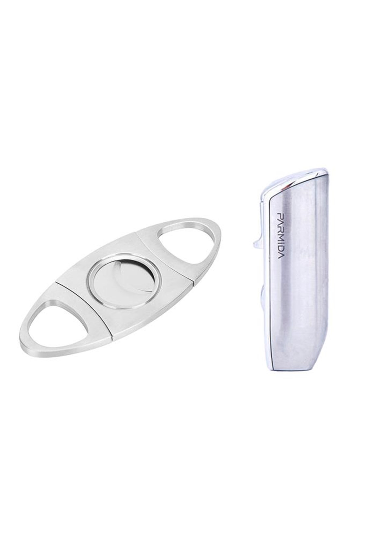 Parmida Gümüş Üç Torch Pürmüz Çakmak Ve Metal Kesici Set