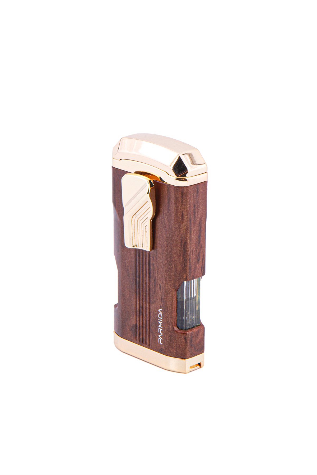 Parmida Üç Torch Pürmüz Gold-Ahşap Desenli Puro Çakmağı