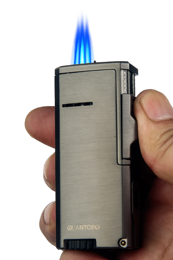 Quantoro 3 Torch Pürmüz Delicili Gunmetal Metal Puro Çakmağı