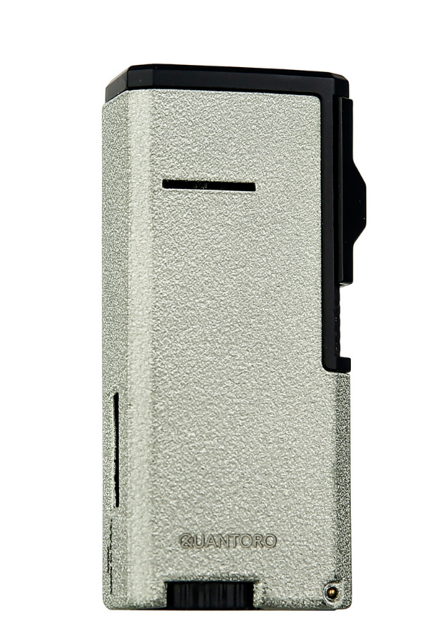 TRZ1075,Quantoro 3 Torch Pürmüz Delicili Gümüş Metal Puro Çakmağı