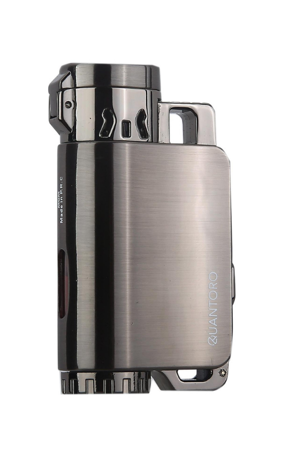 TRZ1025,Quantoro 3 Torch Pürmüz Gunmetal Metal Puro Çakmağı