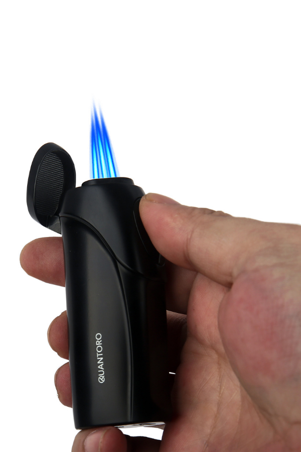 Quantoro 3 Torch Pürmüz Elektrikli Gunmetal Metal Puro Çakmağı