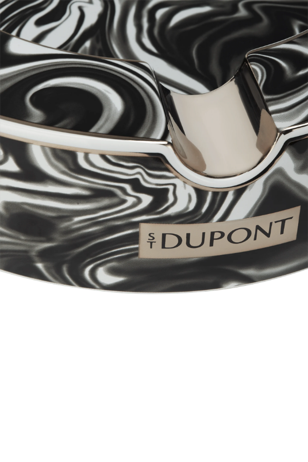 S.T. Dupont Zebra Desenli Siyah Beyaz Porselen Üçlü Puro Küllüğü 6725