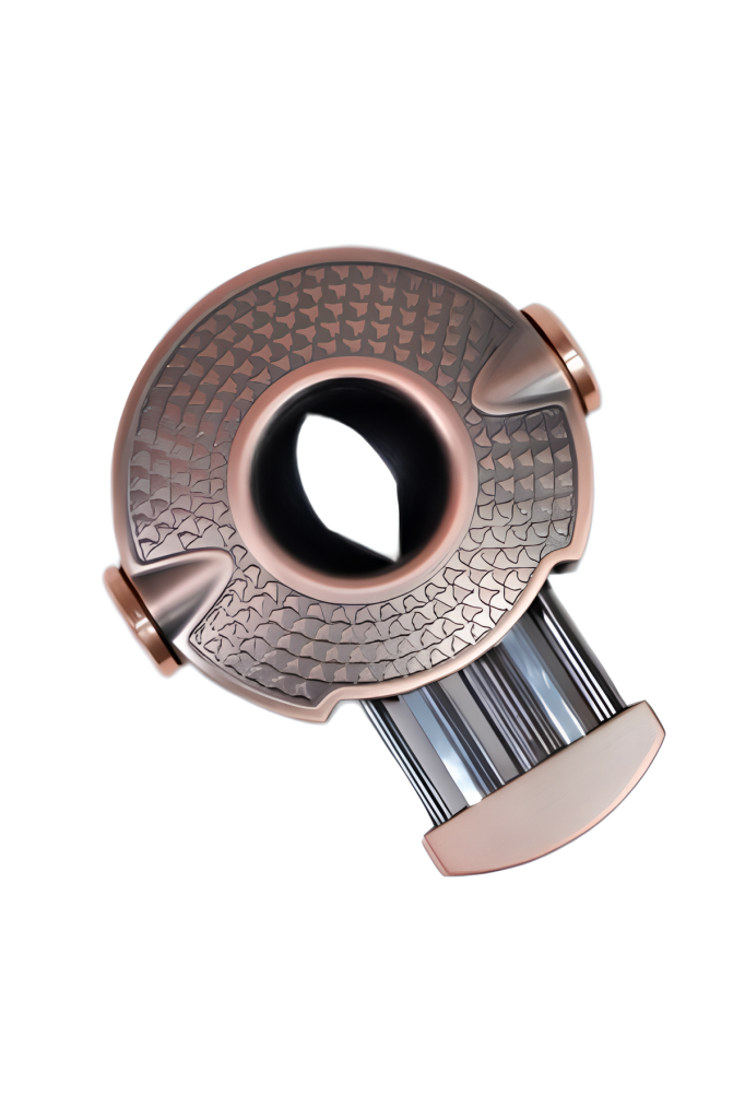 Parmida Bronz İşlemeli Çark Mekanizmalı V-Cut Puro Makası Kesici
