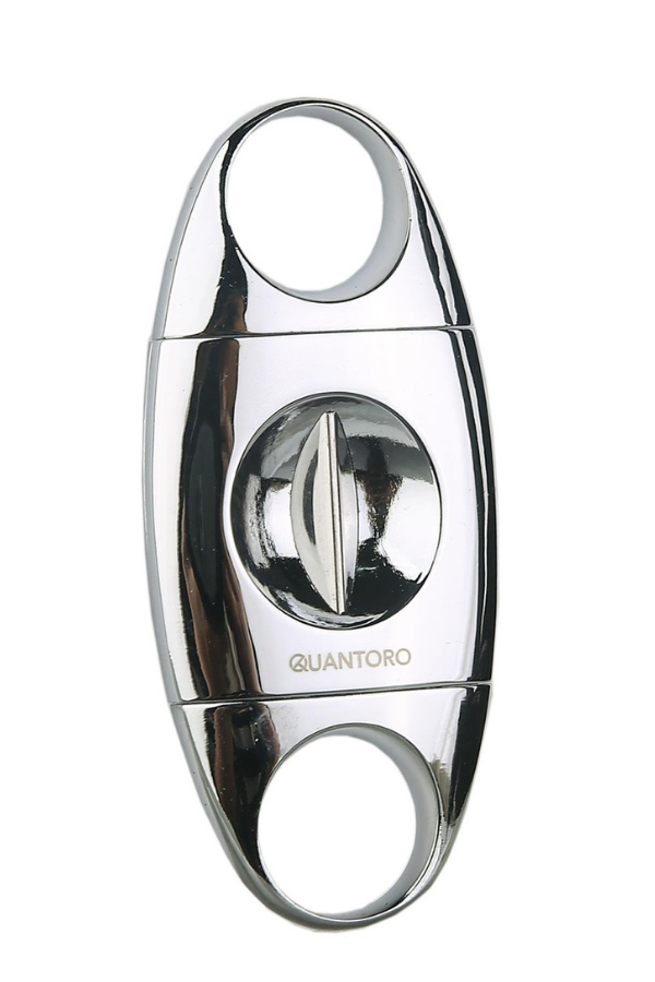 TRZ2003,Quantoro Gümüş Metal V-Cut Puro Makası Kesici
