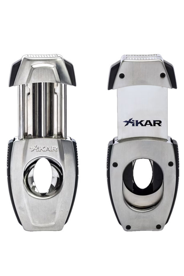 Xikar Flip Dual Gümüş V & Düz Puro Makası Kesici