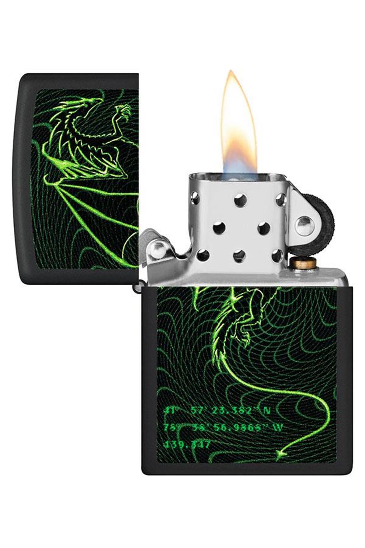 Zippo Çakmak 48497-100088 Cyberpunk Dragon Design