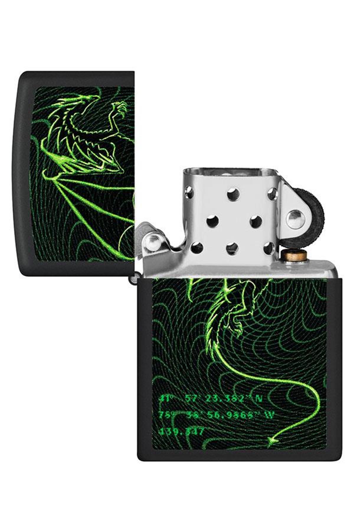 Zippo Çakmak 48497-100088 Cyberpunk Dragon Design
