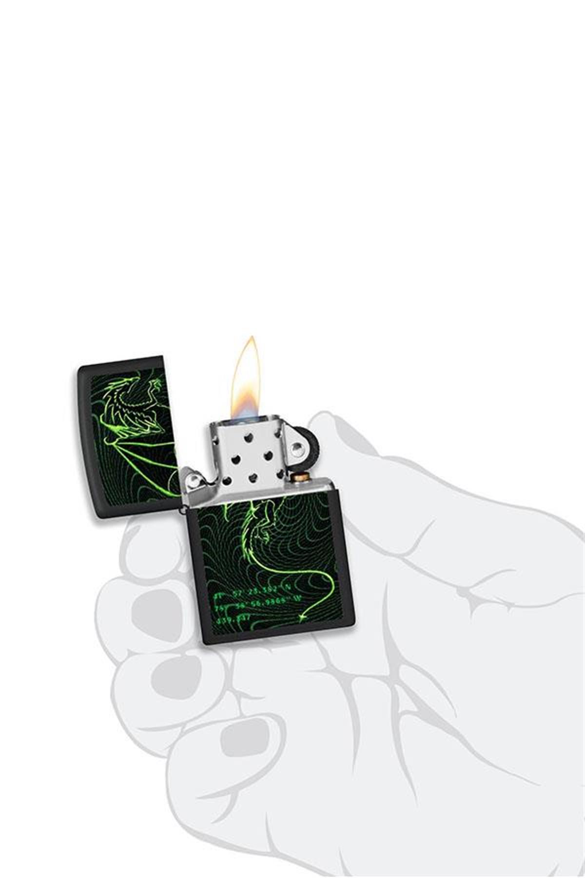 Zippo Çakmak 48497-100088 Cyberpunk Dragon Design