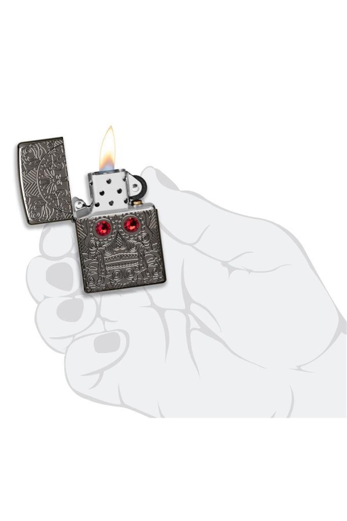 Zippo Çakmak 49300-083349 Crystal Skull Design