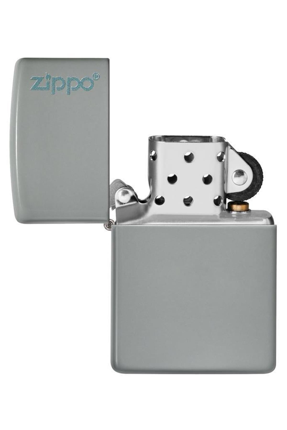 Zippo Çakmak 49452ZL-087045 Flat Grey Zippo Logo