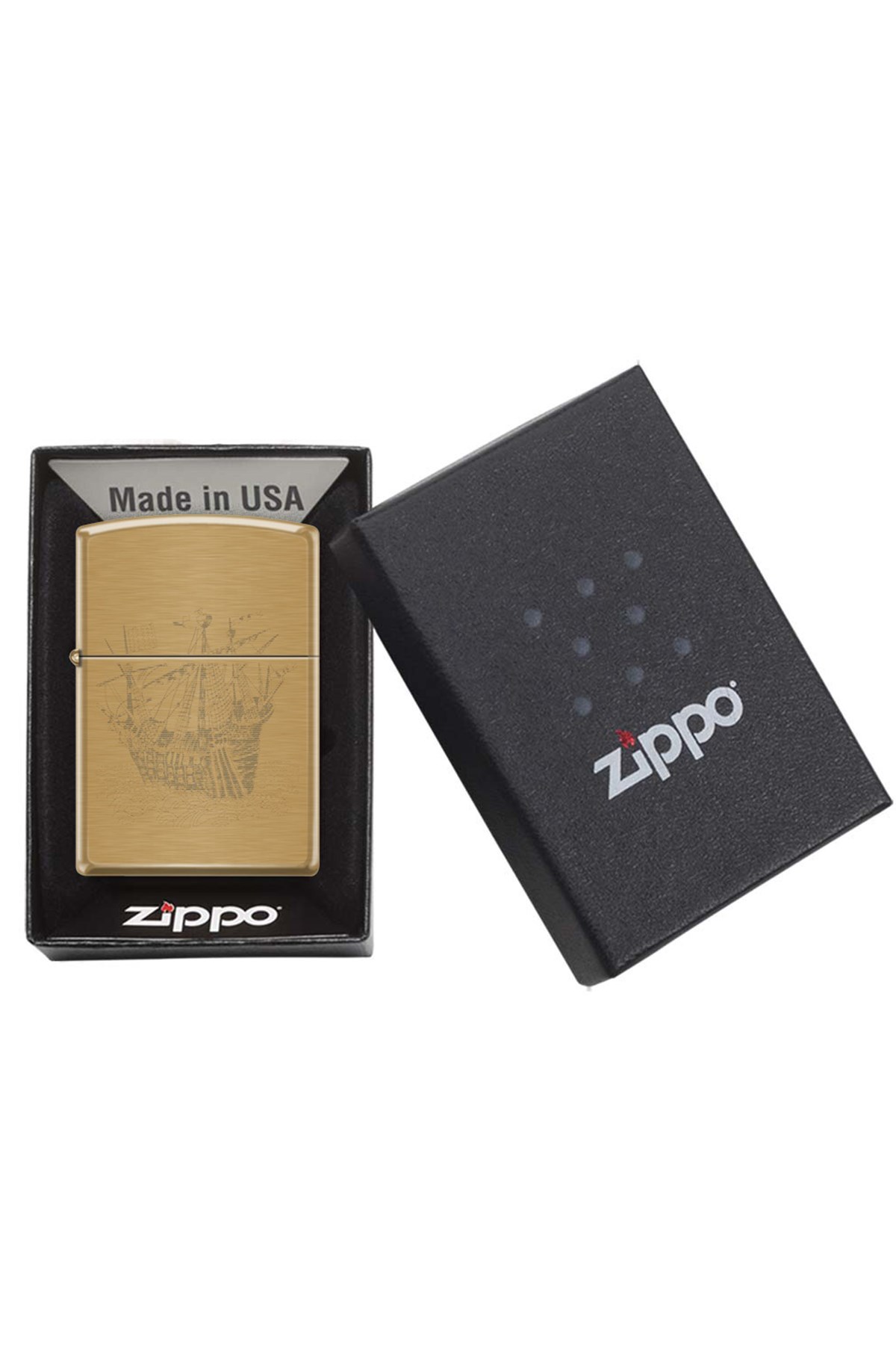 Zippo Çakmak 204B-069487 Vintage Ship Design
