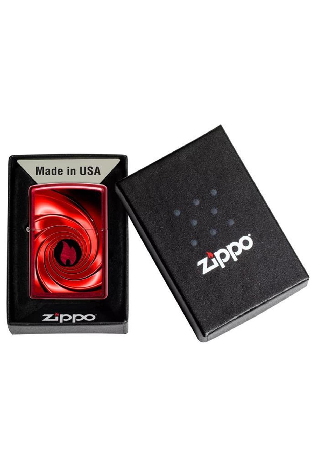 Zippo Çakmak 21063-105726 Red Swirl Design