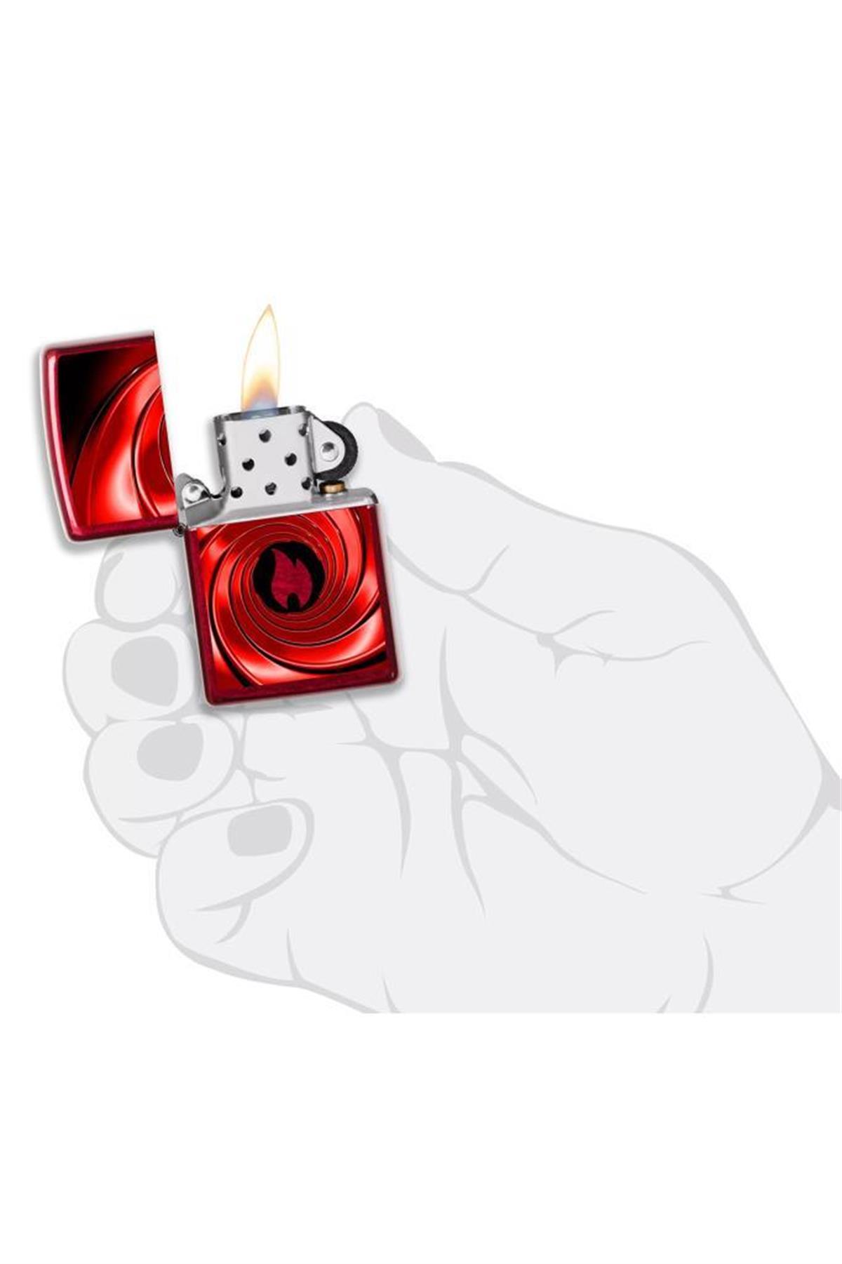 Zippo Çakmak 21063-105726 Red Swirl Design