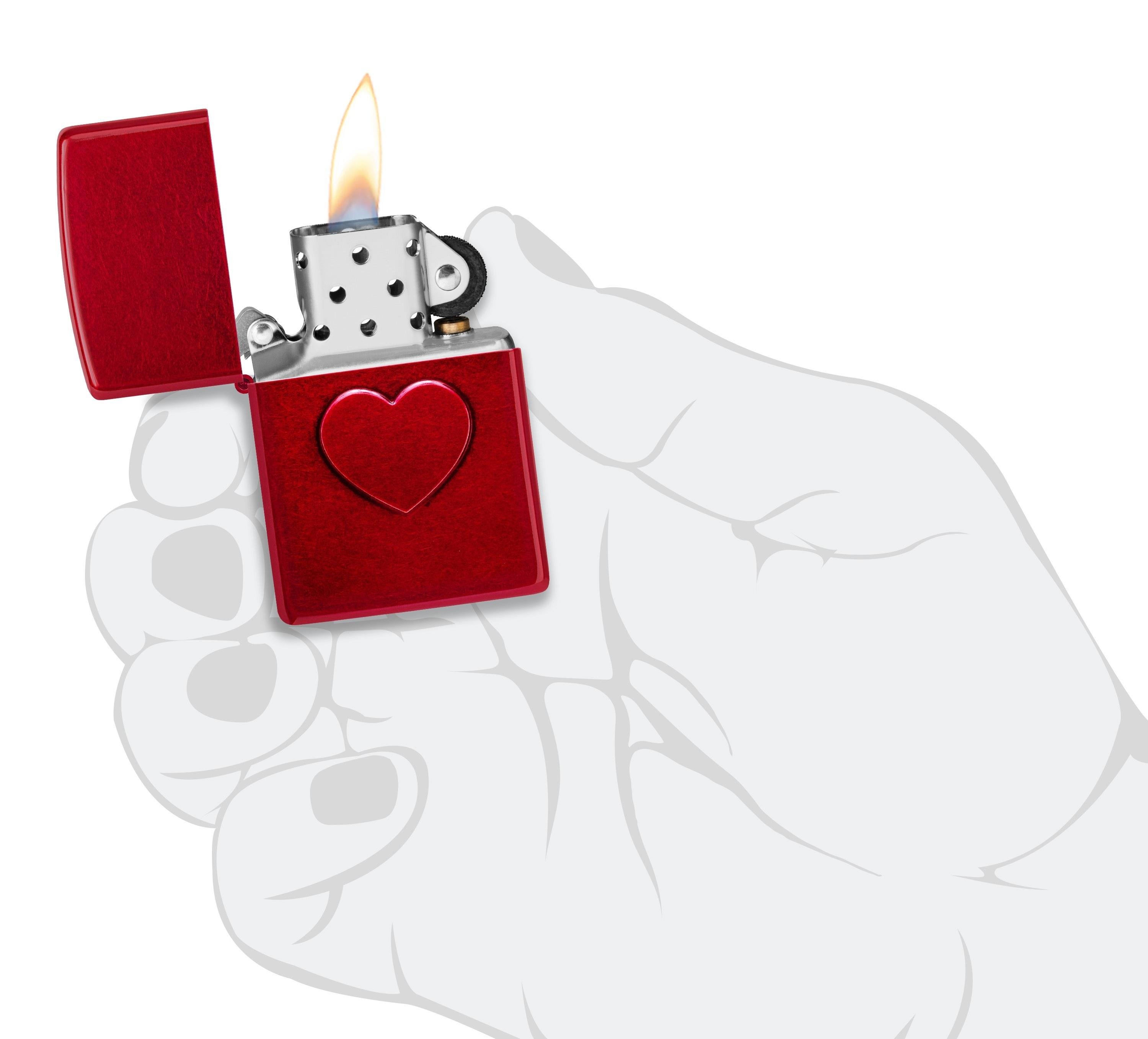 Zippo Çakmak 21063 Stamped Heart Design 46588-119889