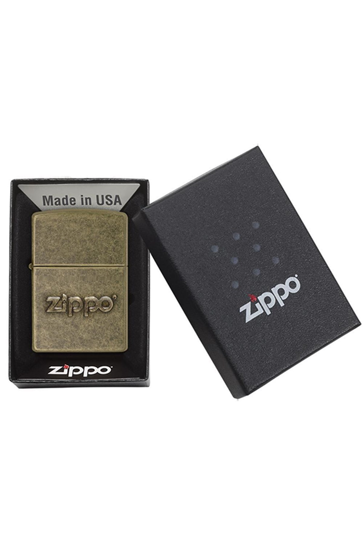 Zippo Çakmak 28994-000003 Zippo Stamp Antiqued Brass