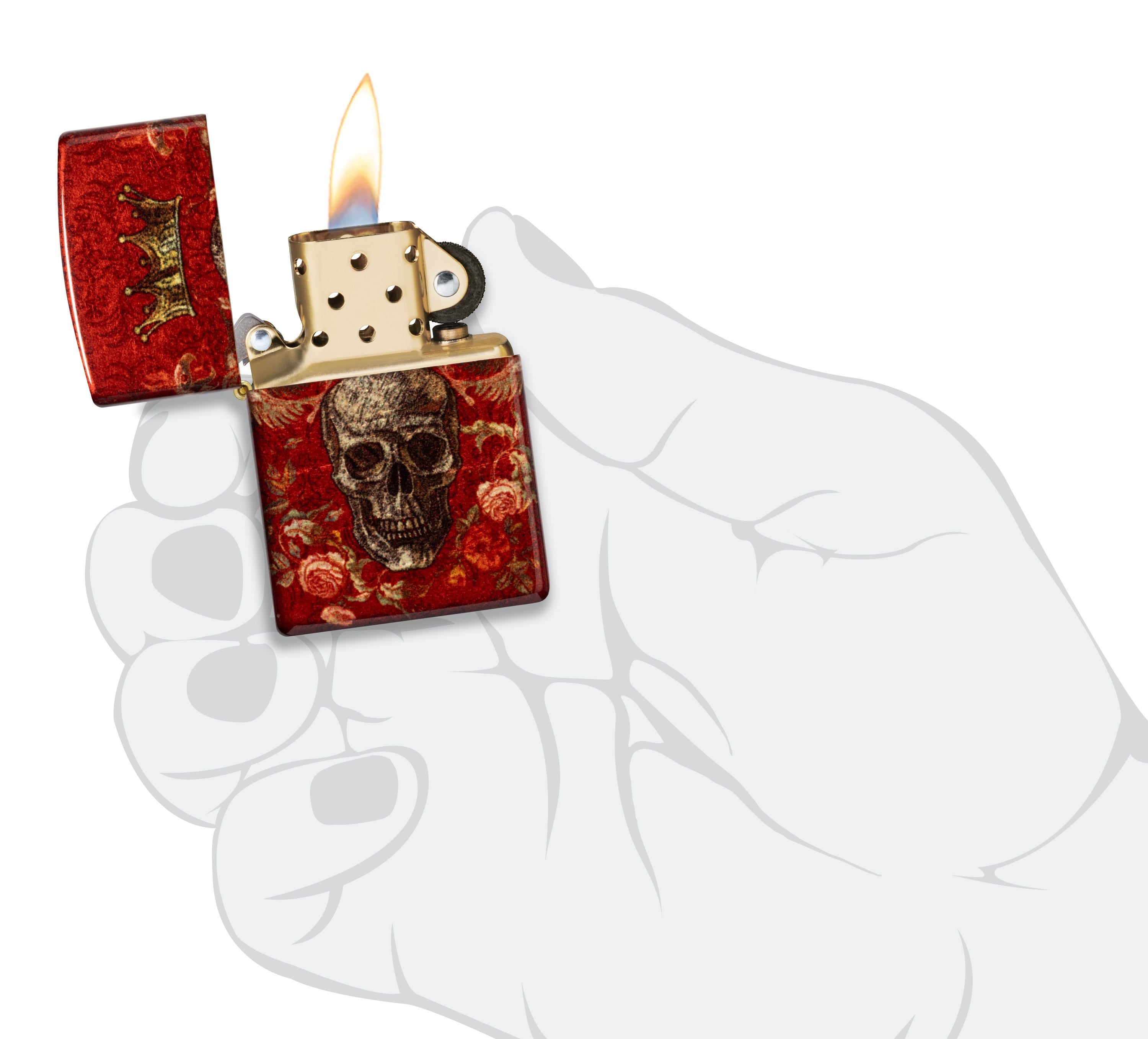 Zippo Çakmak 48458 King Skull Design 47132-128738