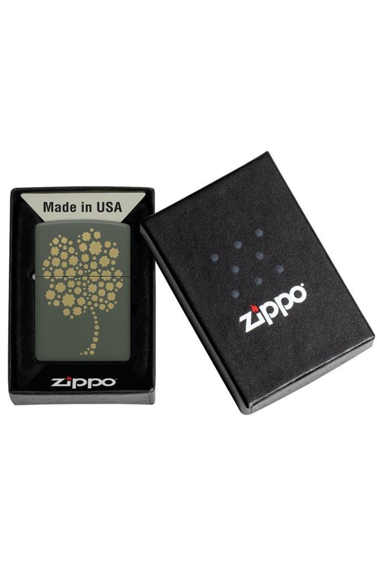 Zippo Çakmak 48501-100099 Four Leaf Clover Design