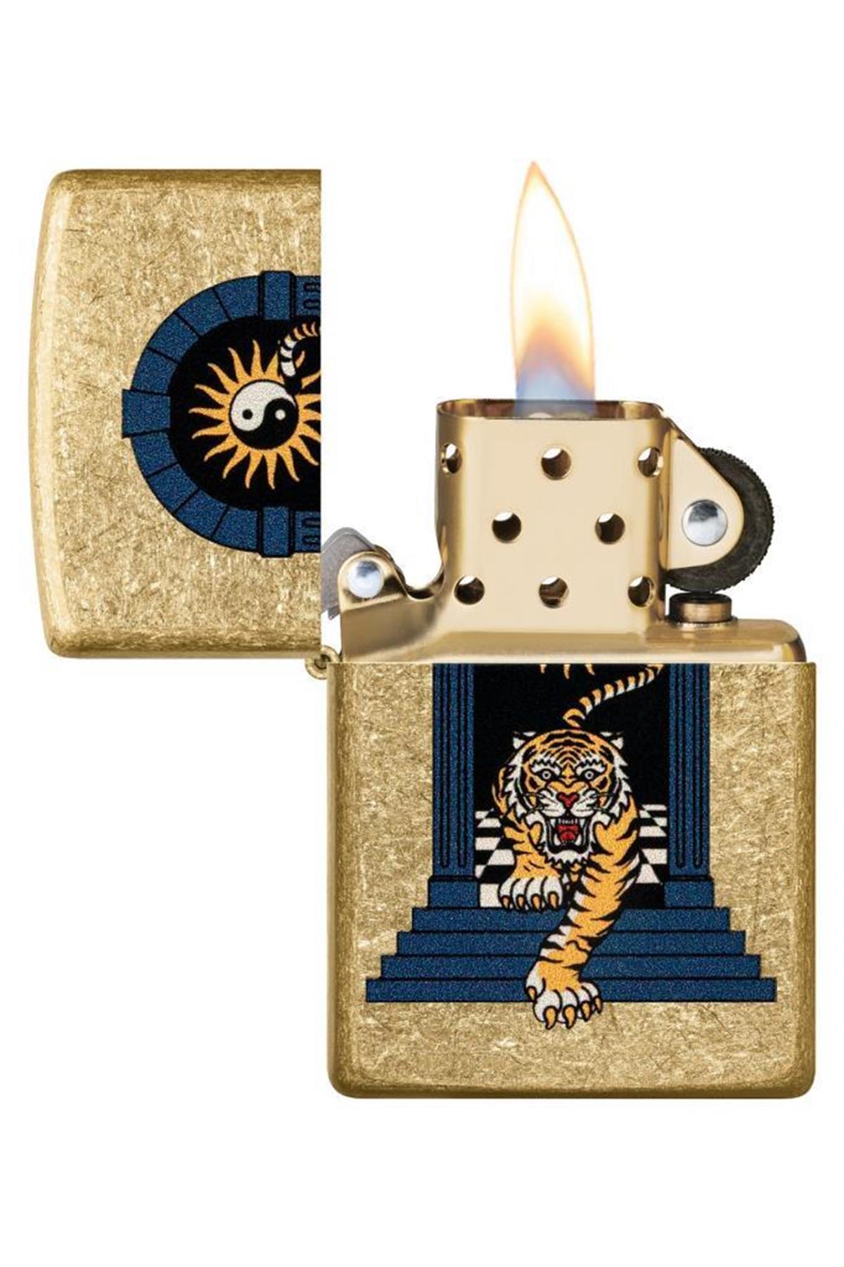 Zippo Çakmak 48613-103656 49477 Tiger Tattoo Design