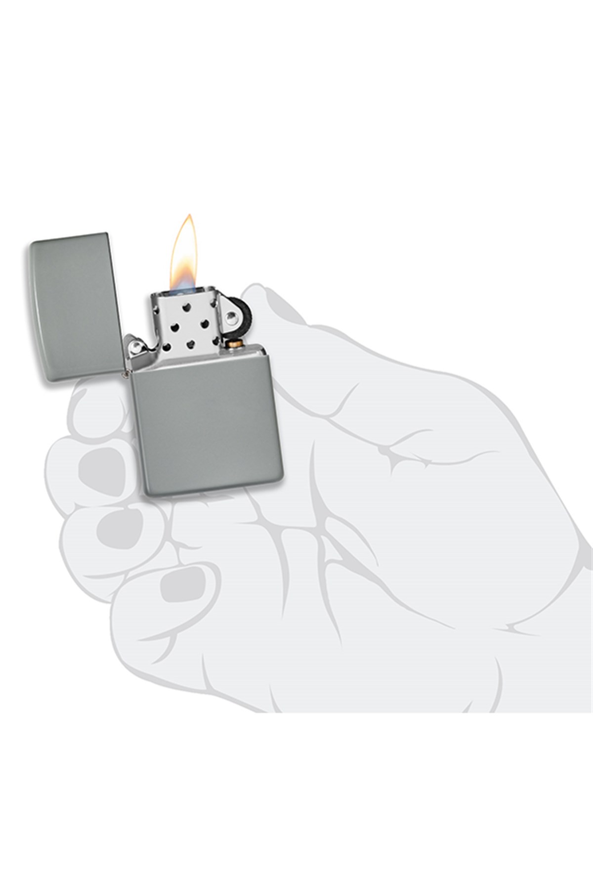Zippo Çakmak 49452-087320 Flat Grey