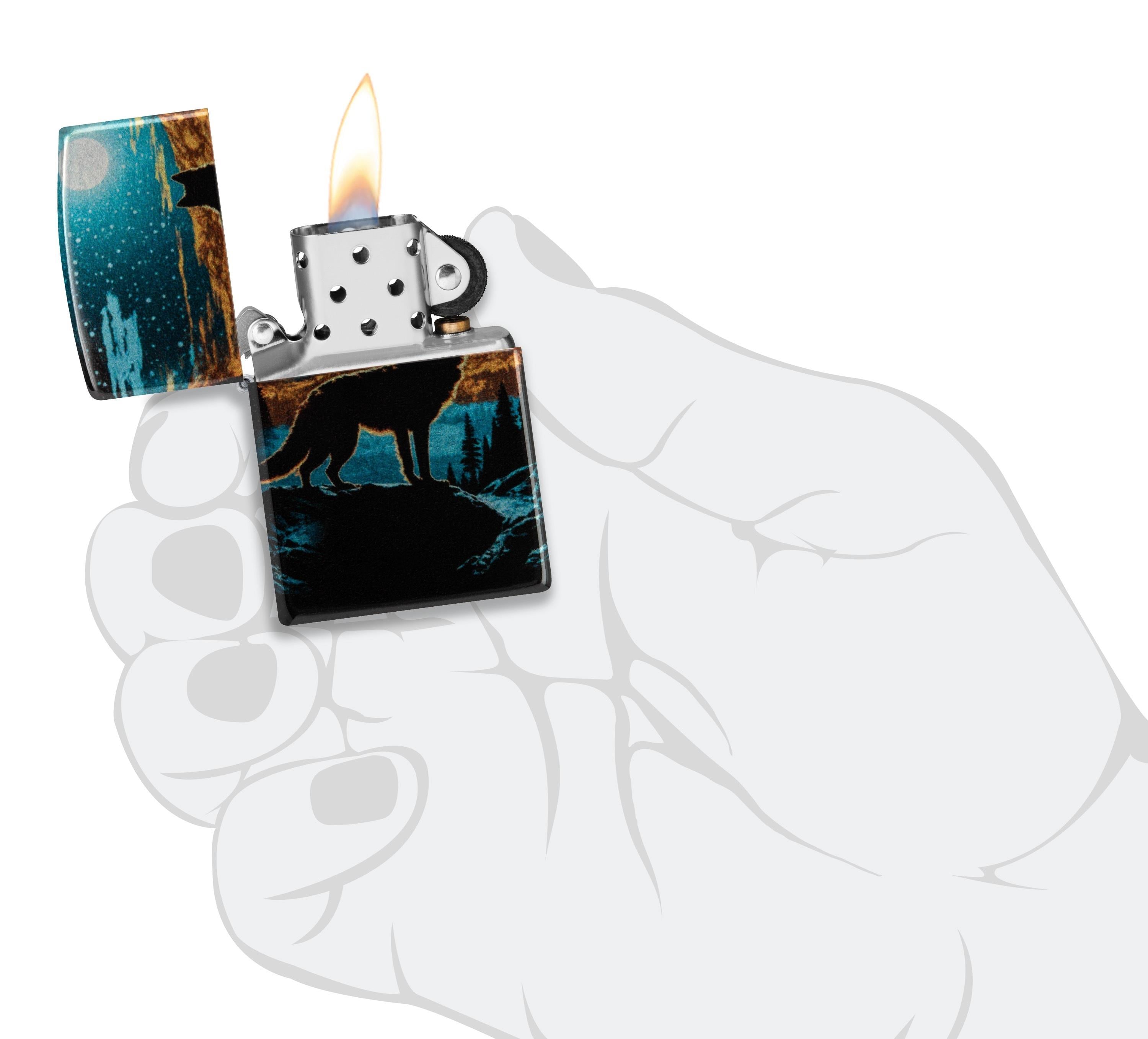 Zippo Çakmak 49459 Wolf In Moon Design 46252-119988