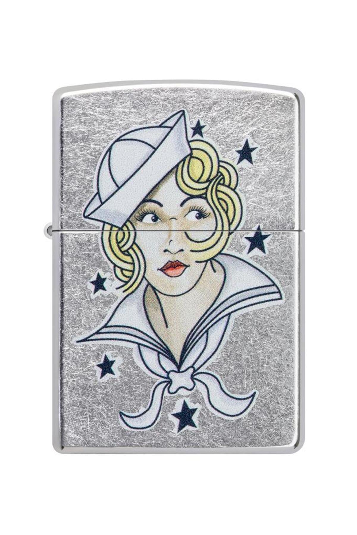 Zippo Çakmak 49789-094738 207 Sailor Girl Tattoo Design