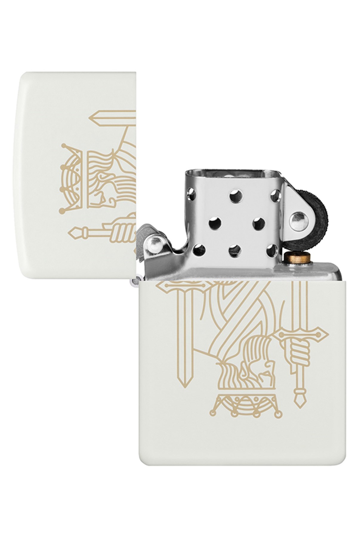 Zippo Çakmak 49847-093940 White Matte 214 King Queen Design