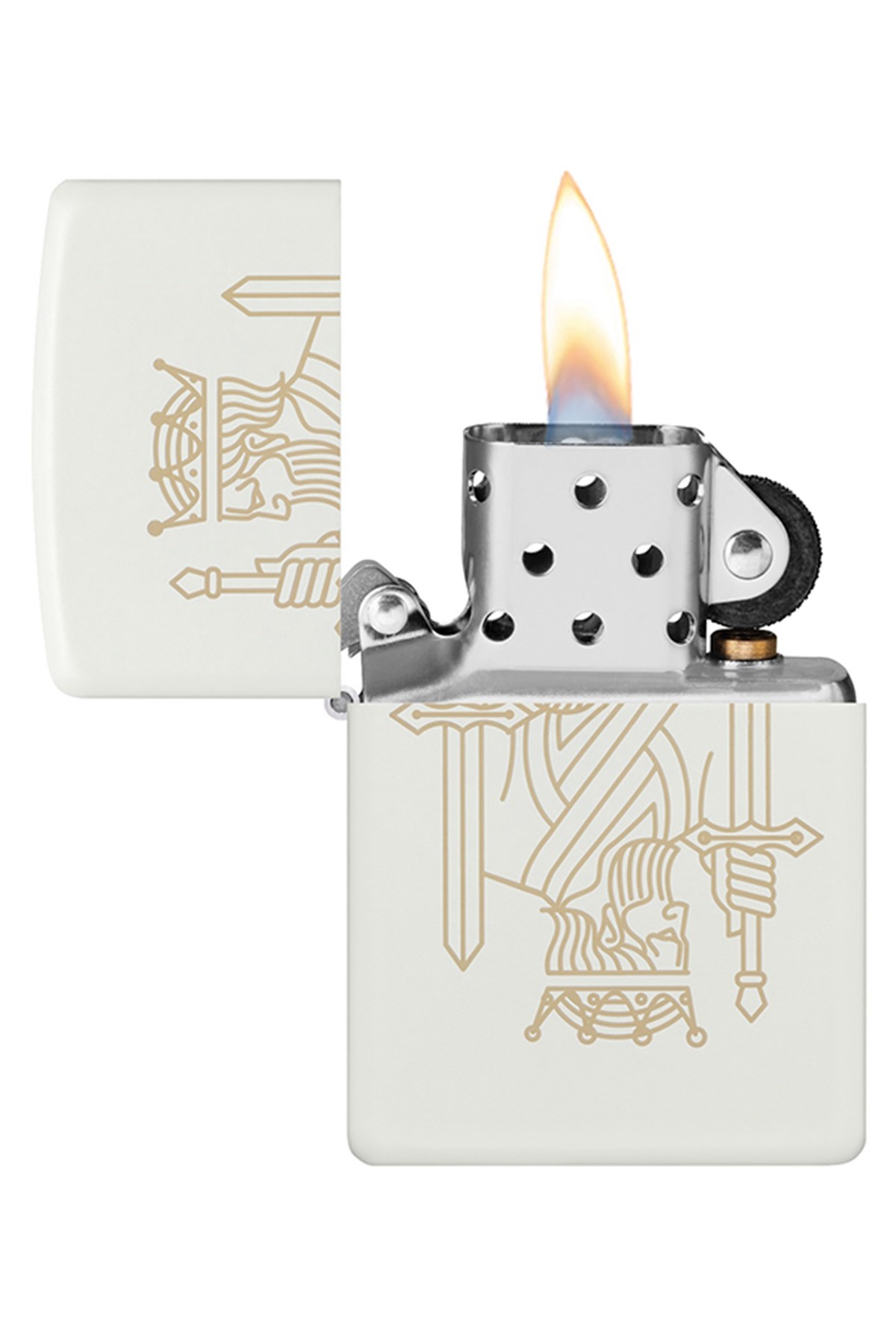 Zippo Çakmak 49847-093940 White Matte 214 King Queen Design