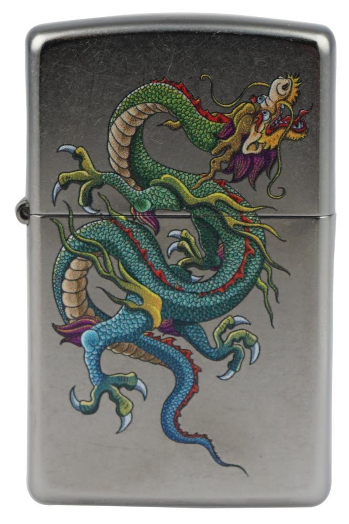 TR5678,Zippo Çakmak Colorful Dragon Design