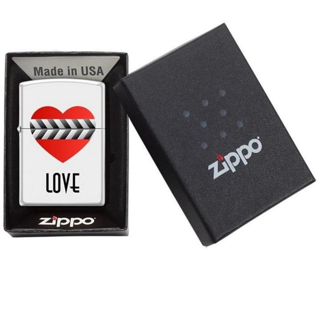 Zippo Çakmak Heart Clapperboard 214 214-001979