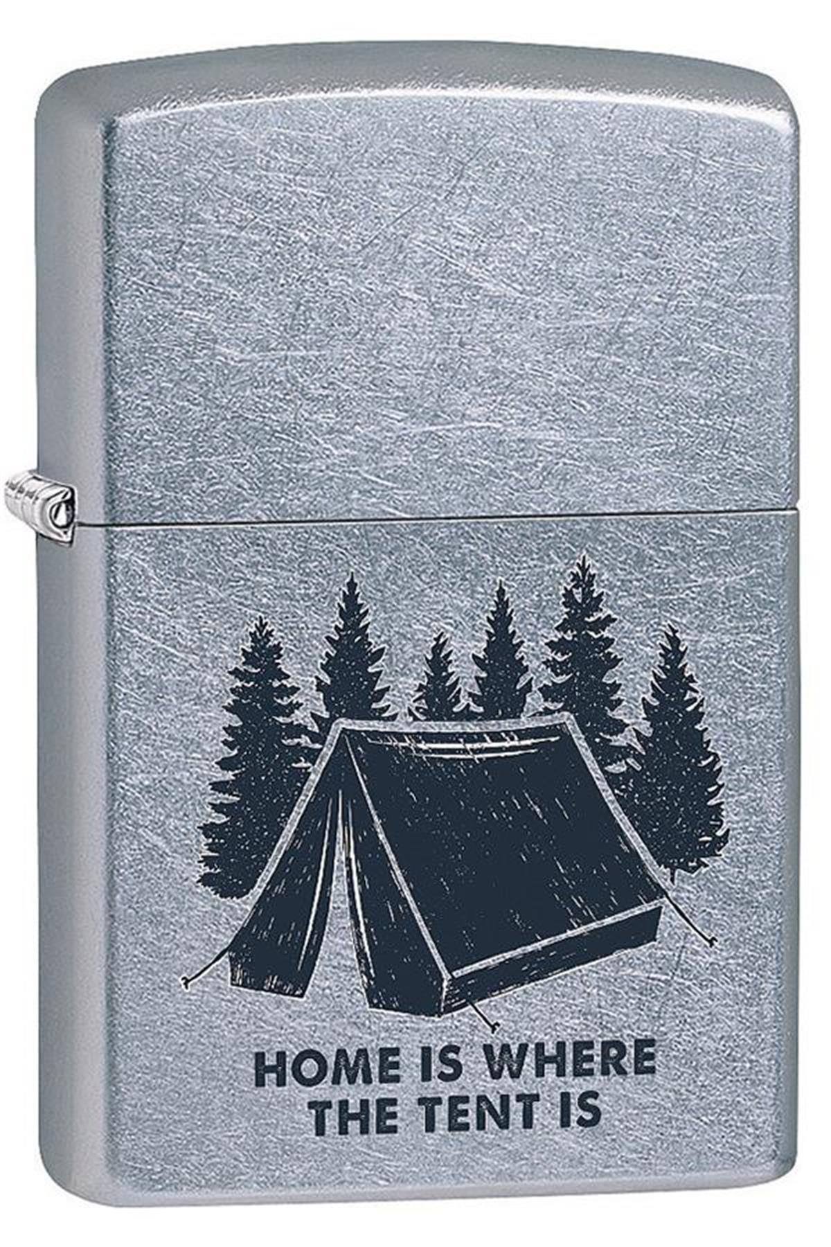 TR5529,Zippo Çakmak Home Is Where The Tent Is Camping Design