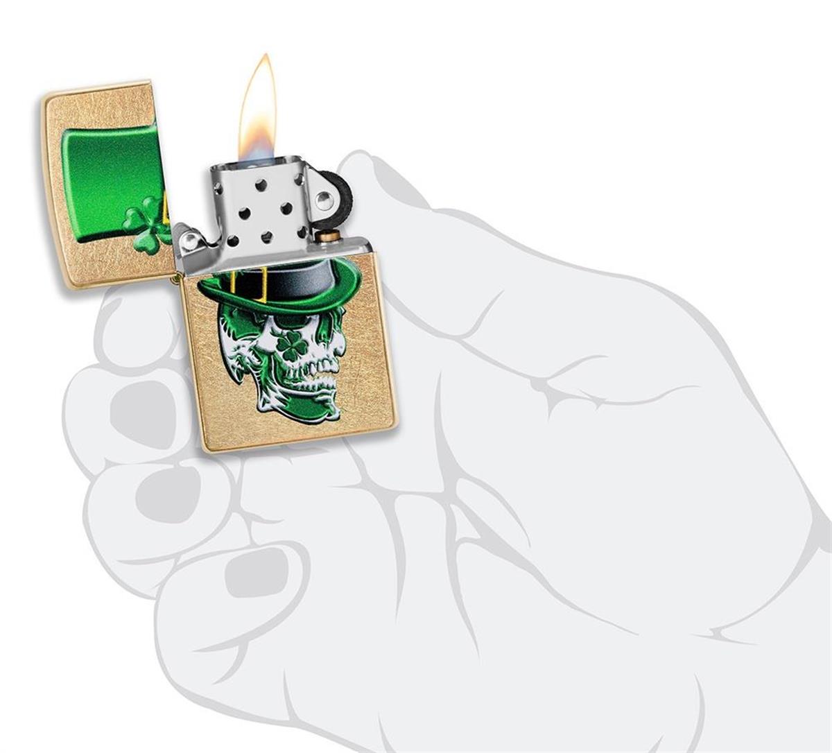 Zippo Çakmak Irish Skull Design 49121