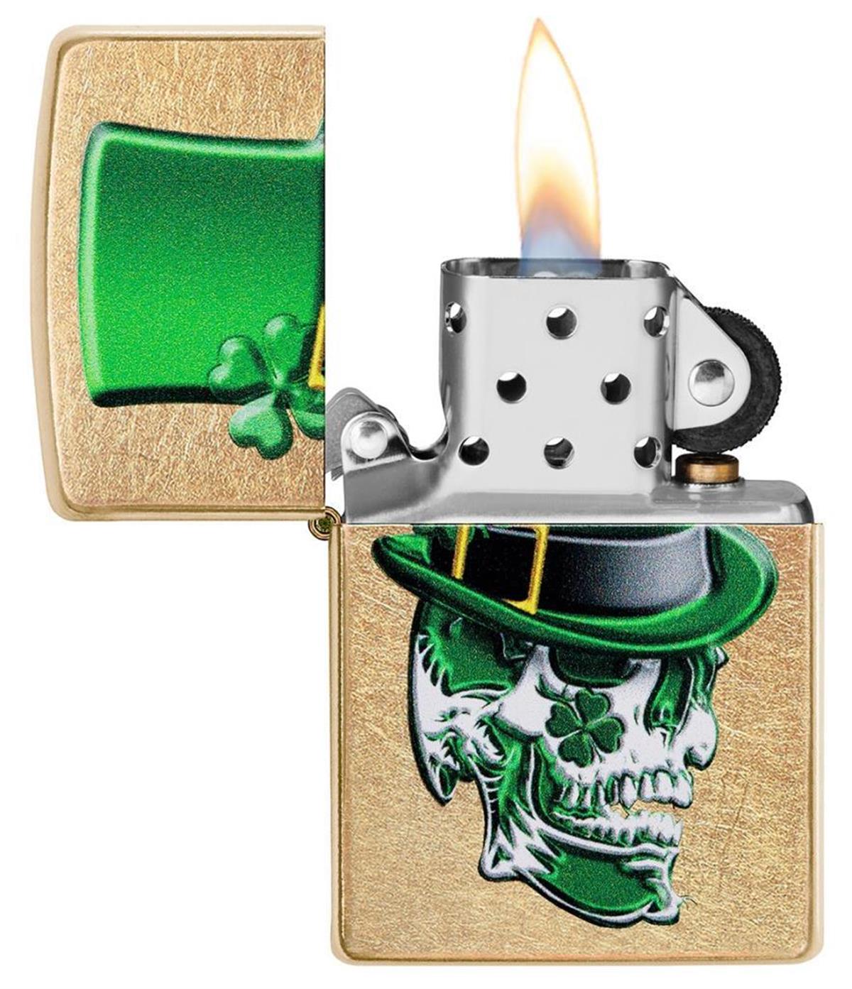 Zippo Çakmak Irish Skull Design 49121