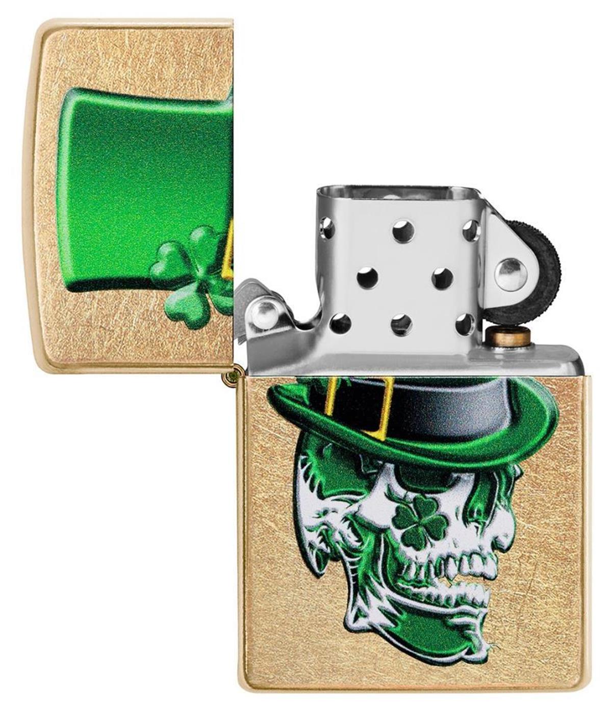 Zippo Çakmak Irish Skull Design 49121