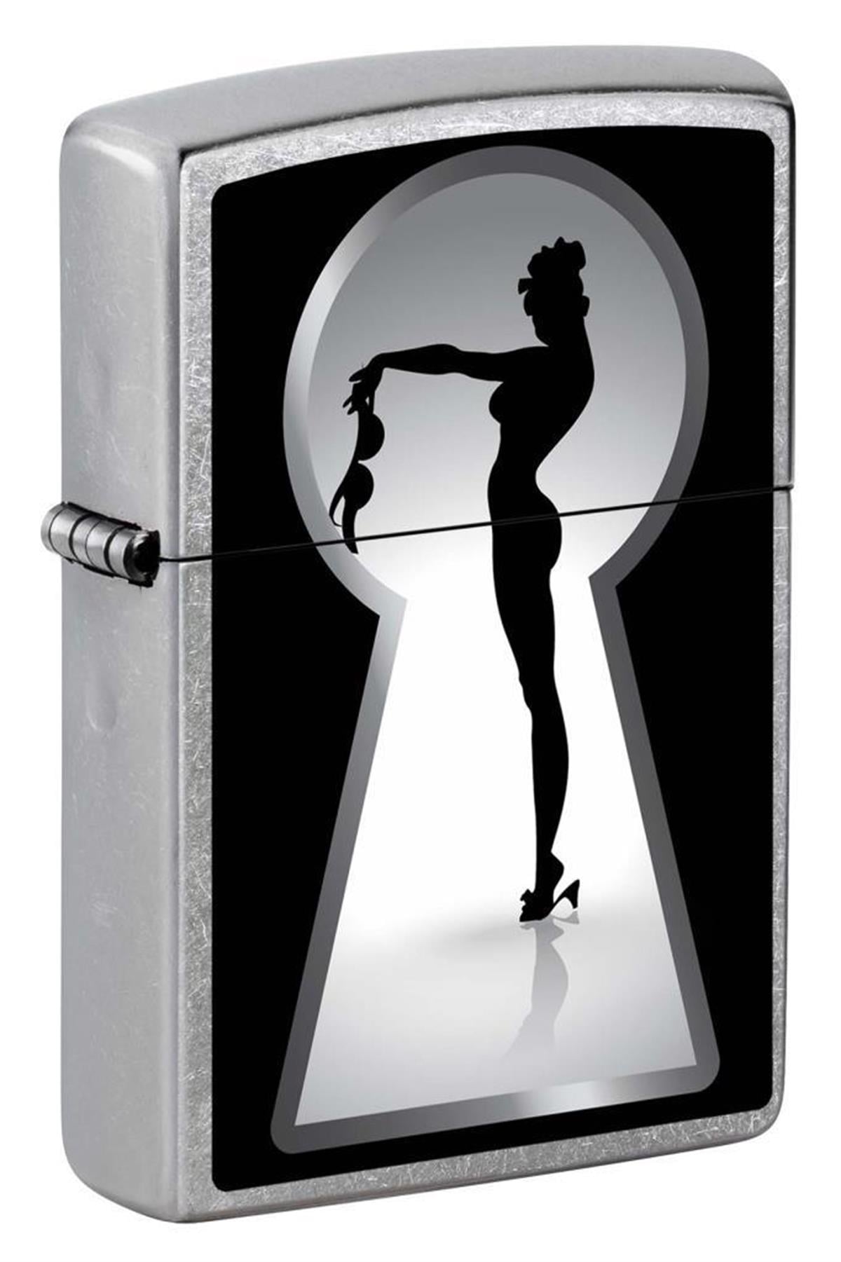 TR5583,Zippo Çakmak Key Hole Sexy Pin-Up Girl İn Heels