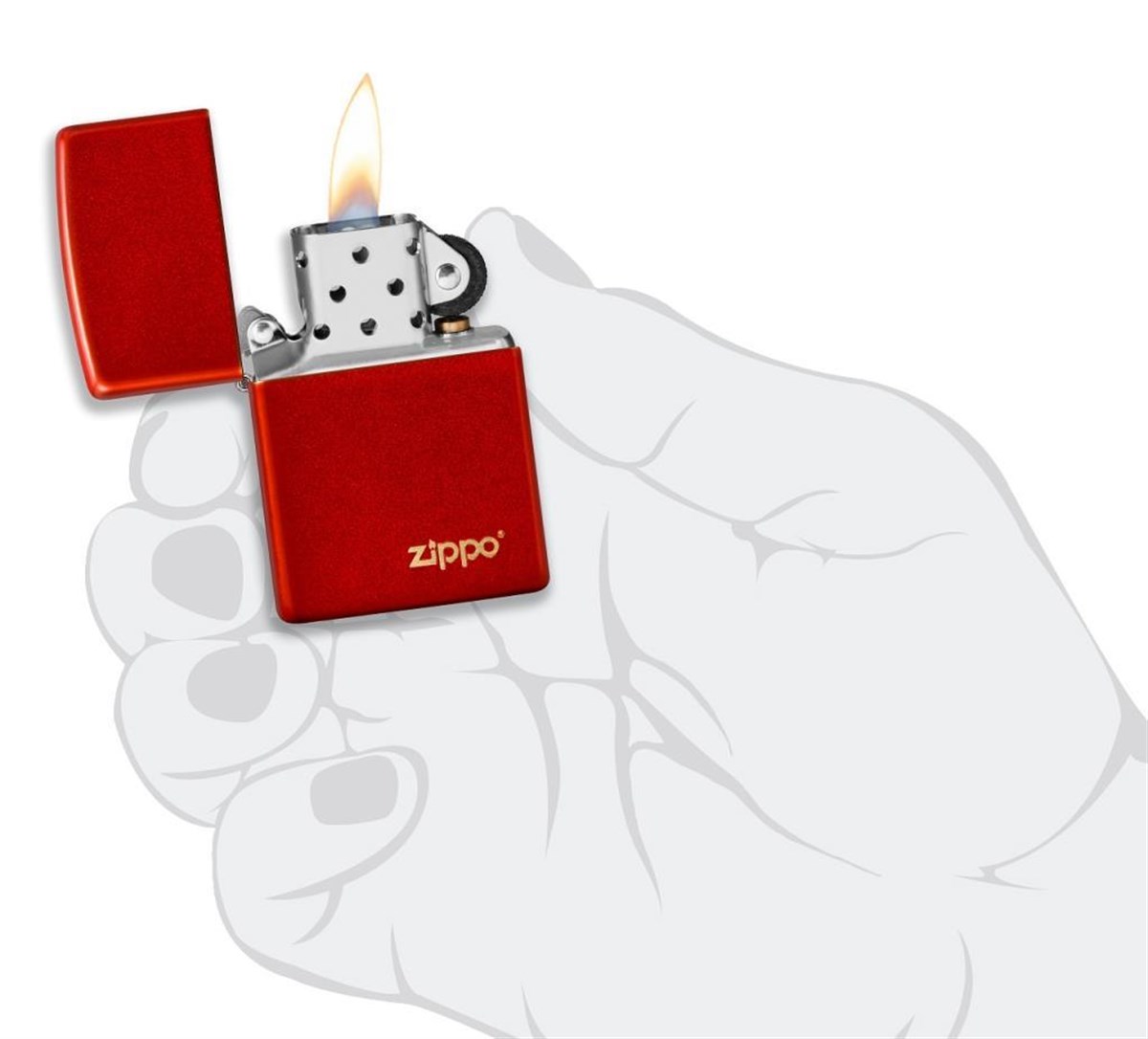 Zippo Çakmak Metalic Red Zippo Lasered 49475Zl
