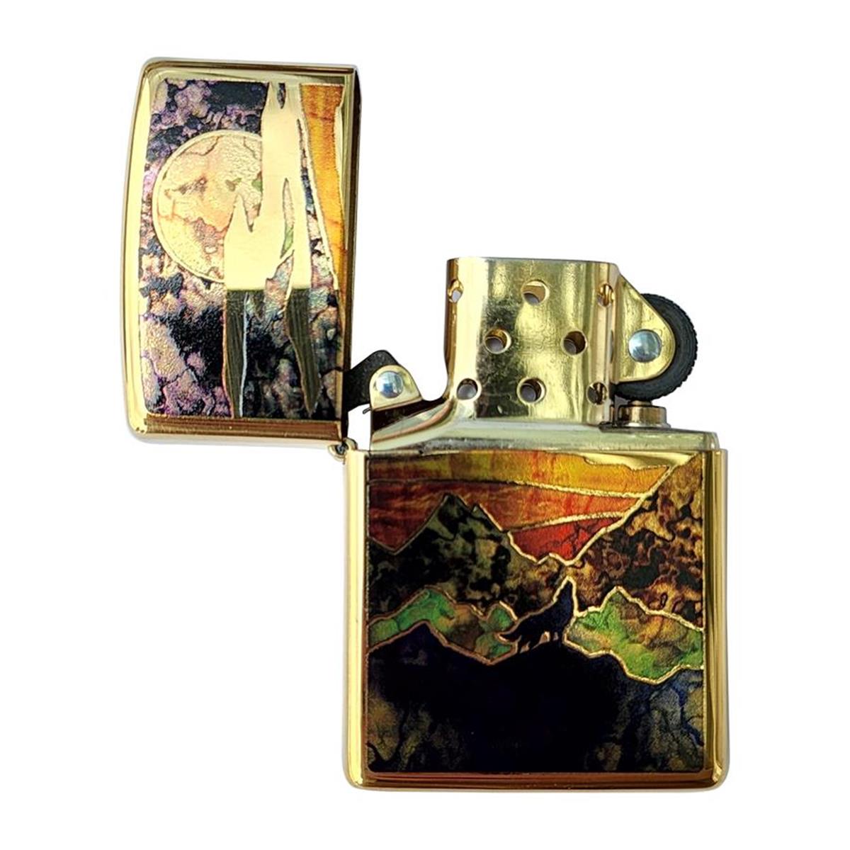 Zippo Çakmak Moon Wolf Design
