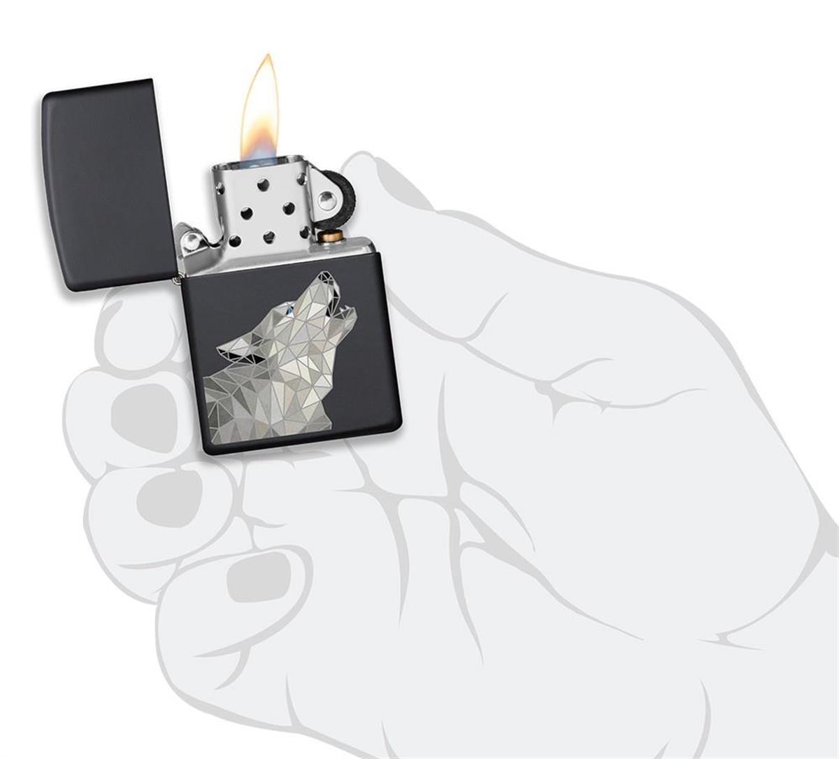 Zippo Çakmak Polygonal Wolf Design 218-080488